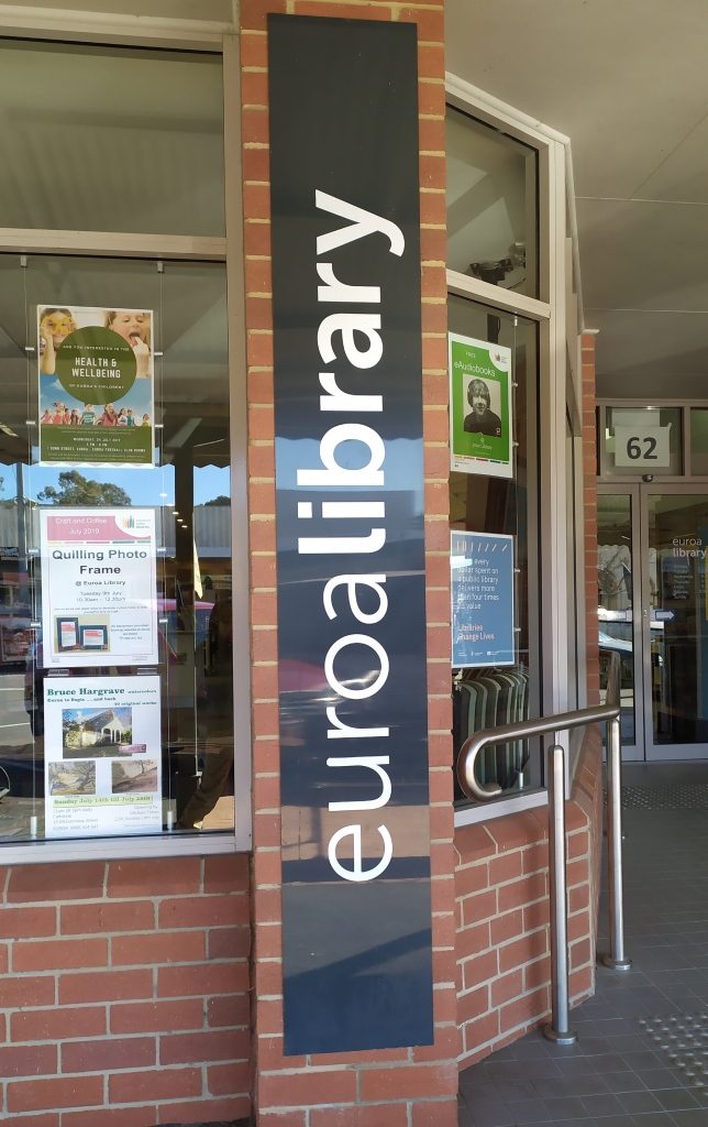 Euroa Library sign