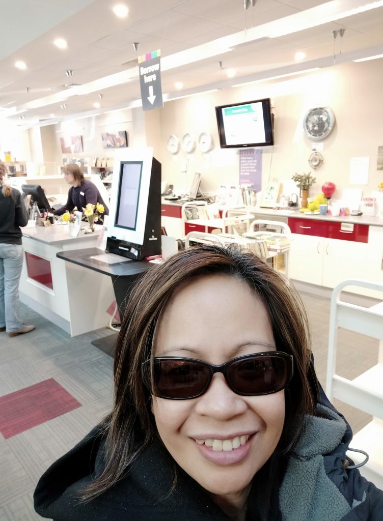 middle age woman inside Euroa Library