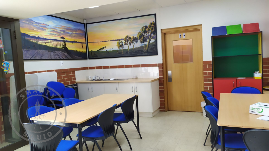 inside barmera public library looking at the kitchen facilities